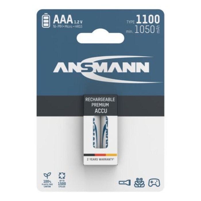 Μπαταρία NiMH Micro AAA τύπου 1100 (ελάχ. 1050 mAh)
