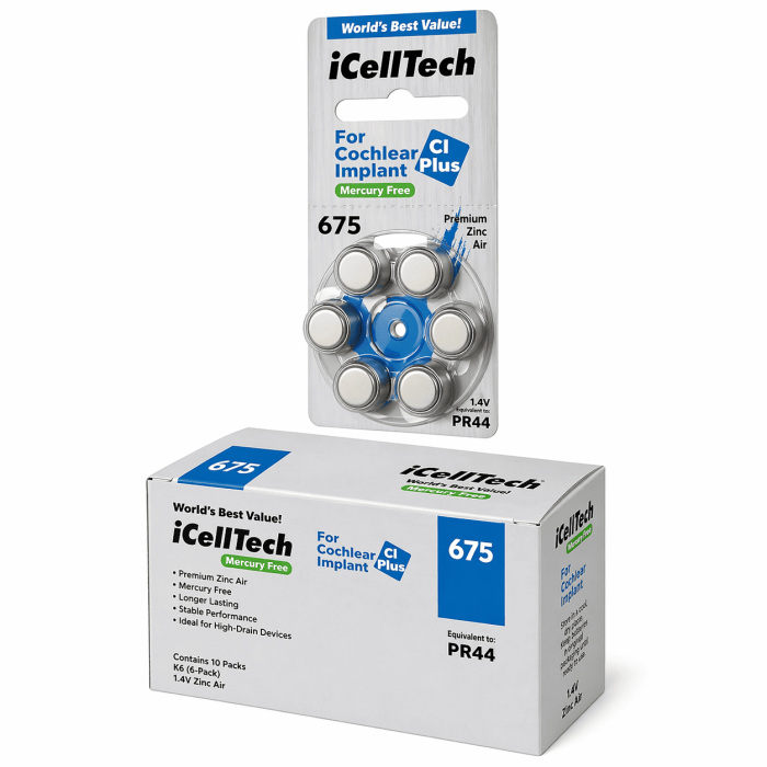675CI Implant (6άδα) Zinc Air Battery iCelltech