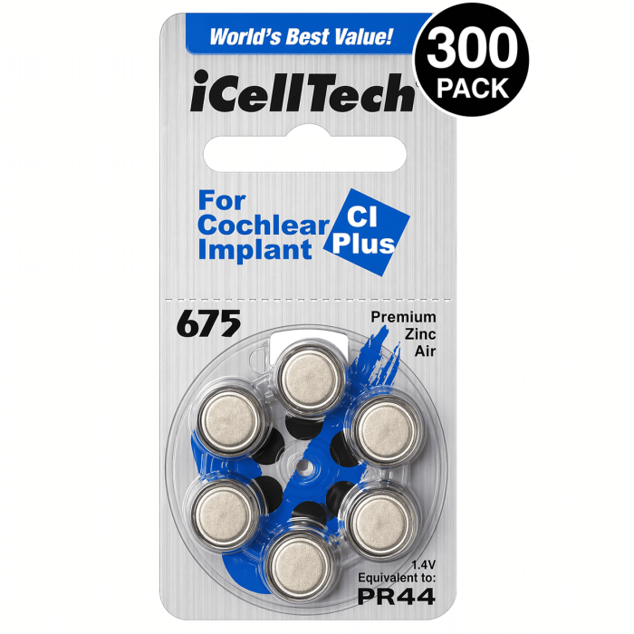 675CI Implant (6άδα) Zinc Air Battery iCelltech