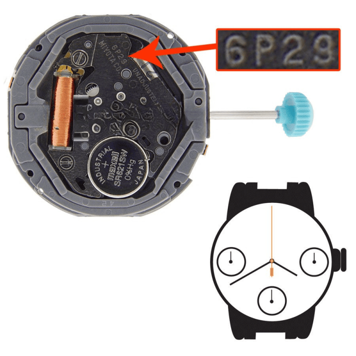 Μηχανή ρολογιού MIYOTA / CITIZEN 6P29